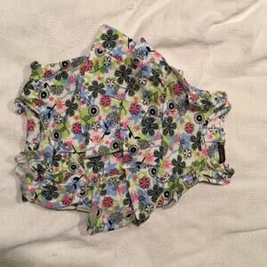 Rabbitmoon 12-18 floral romper worn once perfect